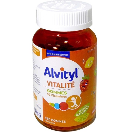 Alvityl - Gommes Vitalité - 10 vitamines