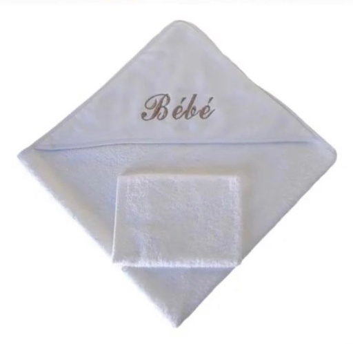 Cape bébé blanc avec broderie