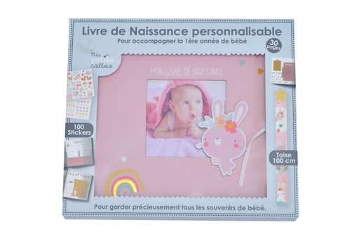 Livre de naissance Fille - Mes petits cailloux