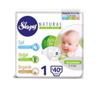 Sleepy - Natural Couches Bébés Nouveau Née Taille 1 ( 2-5KG )