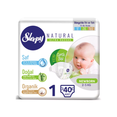 Sleepy - Natural Couches Bébés Nouveau Née Taille 1 ( 2-5KG )