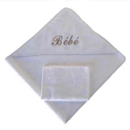 Cape bébé blanc avec broderie