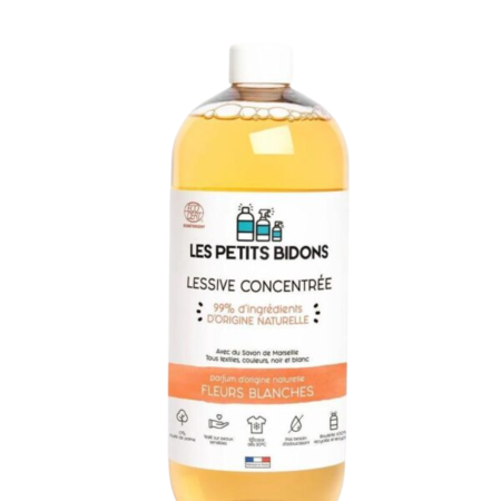 Petits bidons - Lessive fleurs blanches