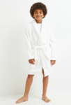 La petite étoile - Peignoir en velours à capuche (Blanc)