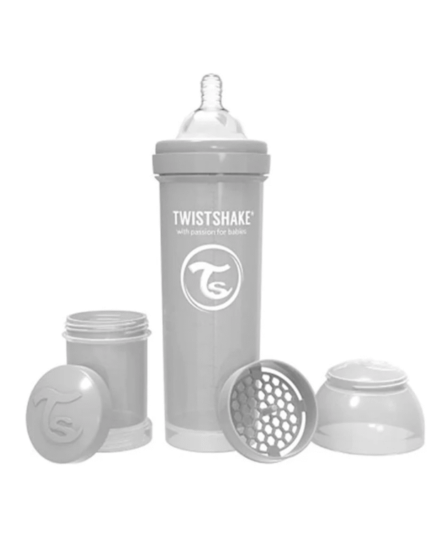 TWISTSHAKE – Biberon anti-colique 260ml (Gris)