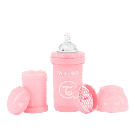 TWISTSHAKE – Biberon anti-colique 180ml (Rose)