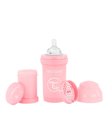 TWISTSHAKE – Biberon anti-colique 180ml (Rose)