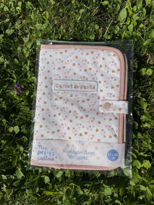 Mes petits cailloux - Protège carnet de santé "Rose"