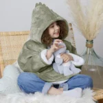 Atmosphera plaid – Sweat capuche (dinosaure)